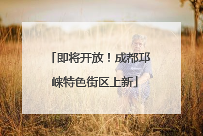 即将开放！成都邛崃特色街区上新
