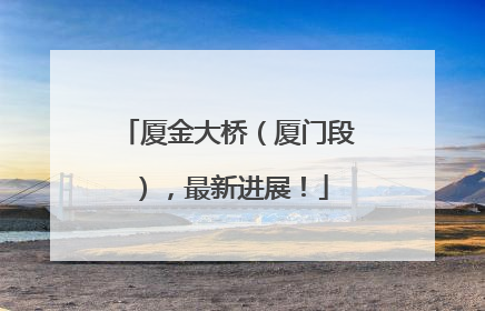 厦金大桥（厦门段），最新进展！