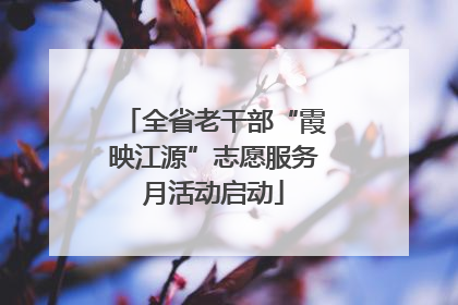 全省老干部“霞映江源”志愿服务月活动启动