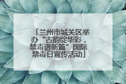 兰州市城关区举办“古韵绽华彩，禁毒谱新篇”国际禁毒日宣传活动