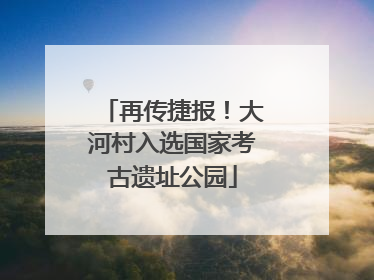 再传捷报！大河村入选国家考古遗址公园