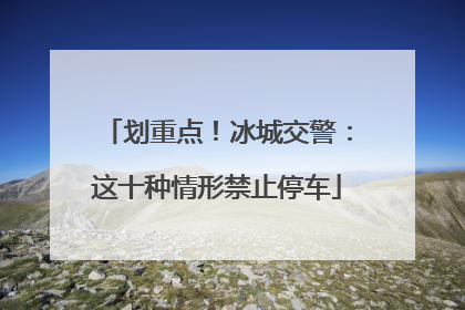 划重点！冰城交警：这十种情形禁止停车
