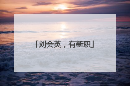刘会英，有新职
