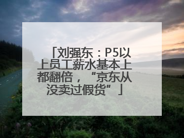 刘强东：P5以上员工薪水基本上都翻倍，“京东从没卖过假货”