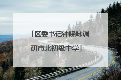 区委书记钟晓咏调研市北初级中学