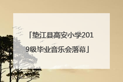 垫江县高安小学2019级毕业音乐会落幕