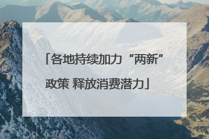 各地持续加力“两新”政策 释放消费潜力