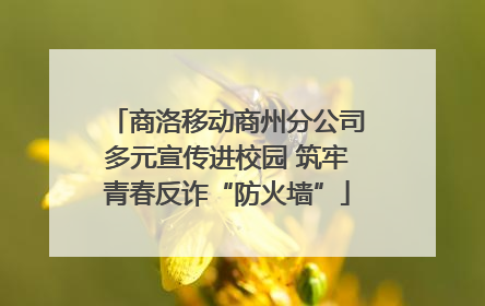 商洛移动商州分公司多元宣传进校园 筑牢青春反诈“防火墙”