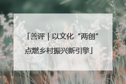 善评｜以文化“两创”点燃乡村振兴新引擎