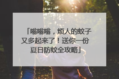 嗡嗡嗡，烦人的蚊子又多起来了！送你一份夏日防蚊全攻略