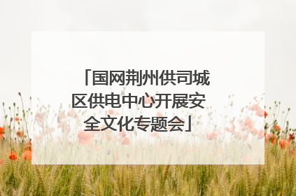 国网荆州供司城区供电中心开展安全文化专题会