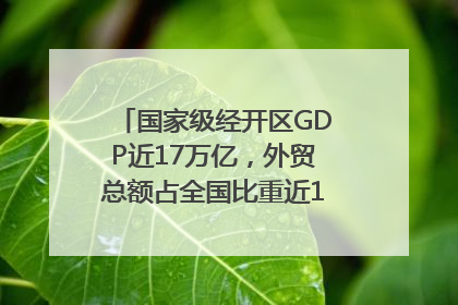 国家级经开区GDP近17万亿，外贸总额占全国比重近1/4｜数读中国