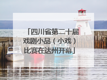 四川省第二十届戏剧小品（小戏）比赛在达州开幕