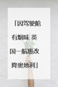 因驾驶舱有烟味 英国一航班改降奥地利
