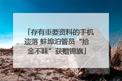 存有重要资料的手机遗落 蚌埠泊管员“拾金不昧”获赠锦旗