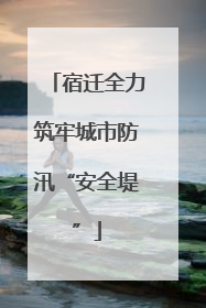 宿迁全力筑牢城市防汛“安全堤”