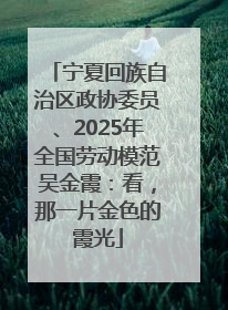 宁夏回族自治区政协委员、2025年全国劳动模范吴金霞：看，那一片金色的霞光