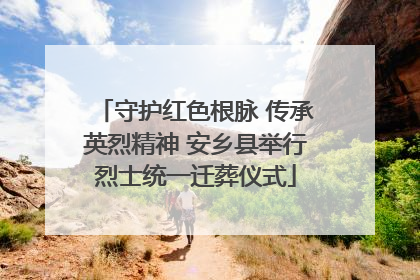 守护红色根脉 传承英烈精神 安乡县举行烈士统一迁葬仪式
