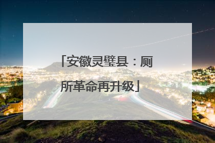 安徽灵璧县：厕所革命再升级