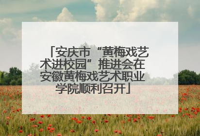 安庆市“黄梅戏艺术进校园”推进会在安徽黄梅戏艺术职业学院顺利召开
