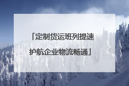 定制货运班列提速 护航企业物流畅通