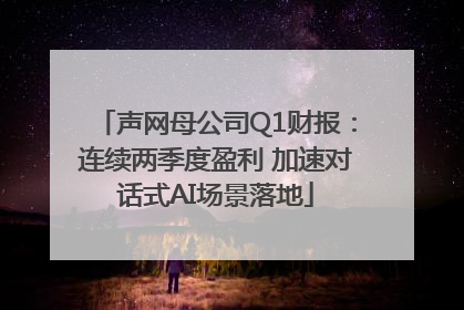 声网母公司Q1财报：连续两季度盈利 加速对话式AI场景落地