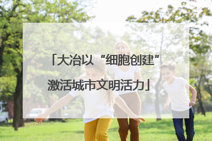 大冶以“细胞创建”激活城市文明活力