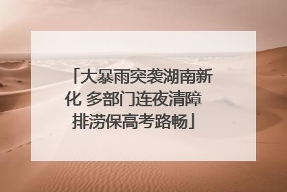 大暴雨突袭湖南新化 多部门连夜清障排涝保高考路畅