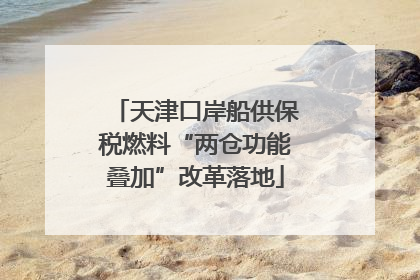 天津口岸船供保税燃料“两仓功能叠加”改革落地