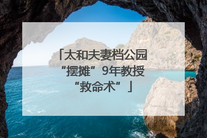 太和夫妻档公园“摆摊”9年教授“救命术”