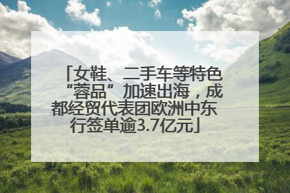 女鞋、二手车等特色“蓉品”加速出海，成都经贸代表团欧洲中东行签单逾3.7亿元