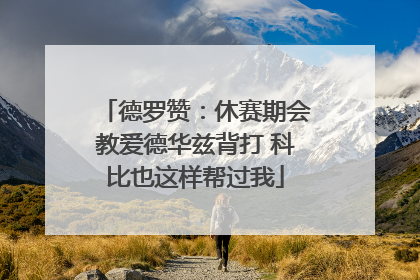 德罗赞：休赛期会教爱德华兹背打 科比也这样帮过我