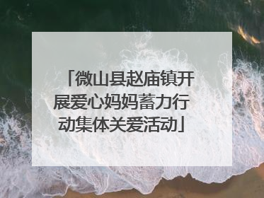 微山县赵庙镇开展爱心妈妈蓄力行动集体关爱活动