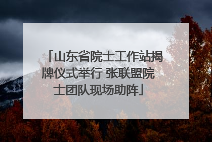 山东省院士工作站揭牌仪式举行 张联盟院士团队现场助阵