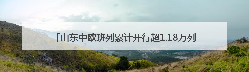 山东中欧班列累计开行超1.18万列 构建“买全球、卖全球”商贸格局
