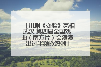 川剧《变脸》亮相武汉 第四届全国戏曲（南方片）会演演出过半频掀热潮
