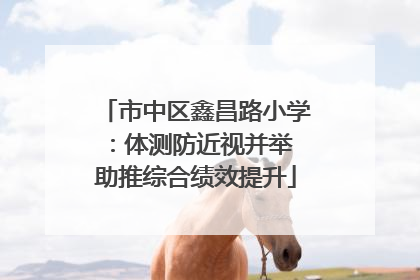 市中区鑫昌路小学：体测防近视并举 助推综合绩效提升