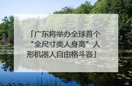 广东将举办全球首个“全尺寸类人身高”人形机器人自由格斗赛