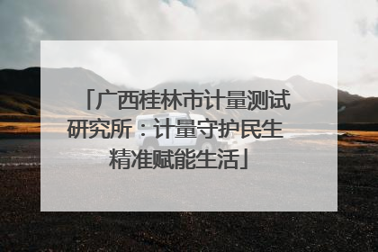 广西桂林市计量测试研究所：计量守护民生 精准赋能生活