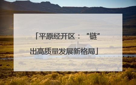 平原经开区：“链”出高质量发展新格局