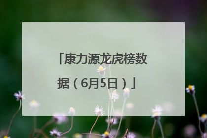康力源龙虎榜数据（6月5日）