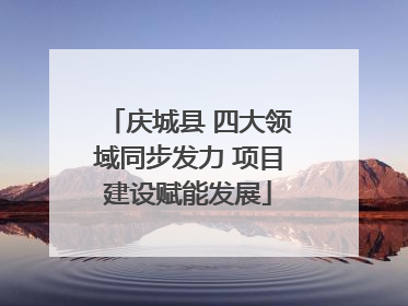 庆城县 四大领域同步发力 项目建设赋能发展