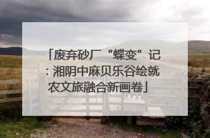 废弃砂厂“蝶变”记：湘阴中麻贝乐谷绘就农文旅融合新画卷