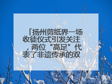 扬州剪纸界一场收徒仪式引发关注，两位“高足”代表了非遗传承的双轨力量
