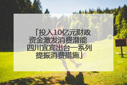 投入10亿元财政资金激发消费潜能 四川宜宾出台一系列提振消费措施