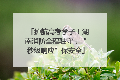 护航高考学子！湖南消防全程驻守，“秒级响应”保安全
