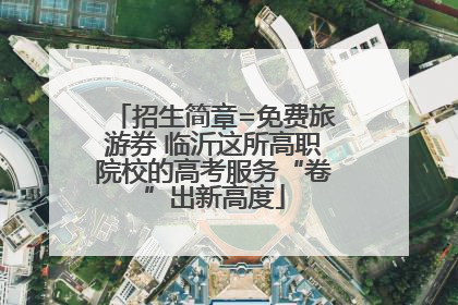 招生简章=免费旅游券 临沂这所高职院校的高考服务“卷”出新高度
