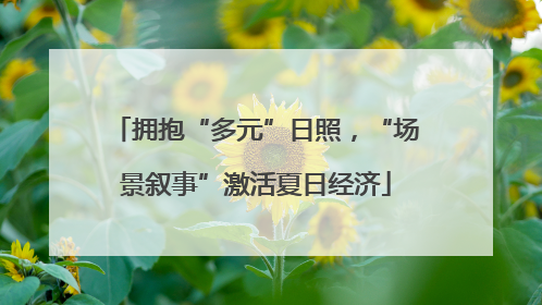 拥抱“多元”日照，“场景叙事”激活夏日经济