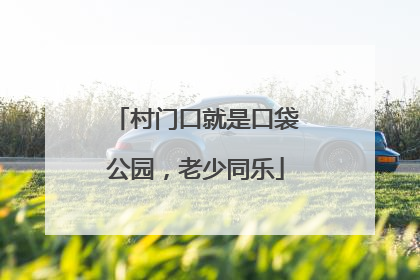 村门口就是口袋公园，老少同乐