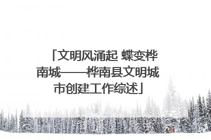 文明风涌起 蝶变桦南城——桦南县文明城市创建工作综述